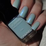 Chanel Riva with CND Ice Blue Shimmer Chanel Riva with CND Ice Blue Shimmer