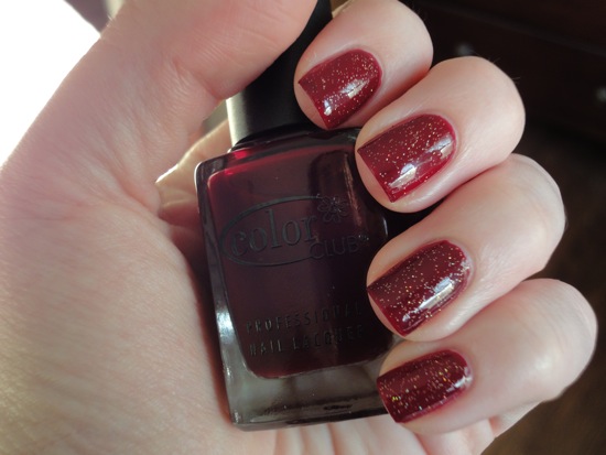 Color Club Fast Woman w/ CND Gold Sparkling Effect Color Club Fast Woman w/ CND Gold Sparkling Effect